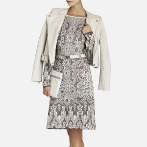 BCBG MAX AZRIA PETRA RELIEF knitted JACQUARD LACE A-LINE size S​​​